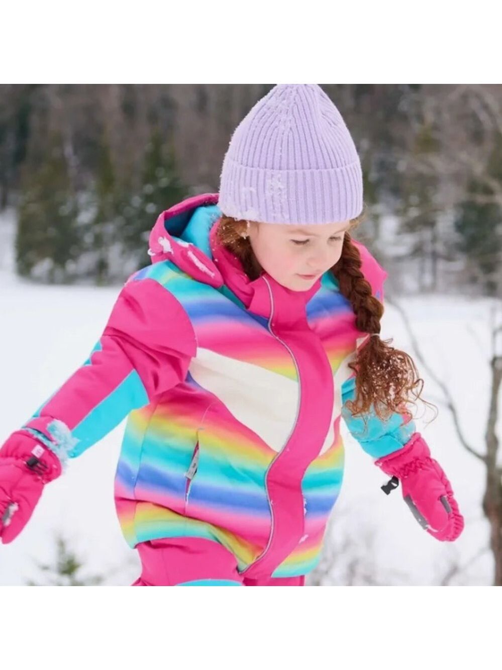 NWT Hatley Rainbow Sunshine Girls Ski Jacket Snow Coat Canadian Brand Size 2T
